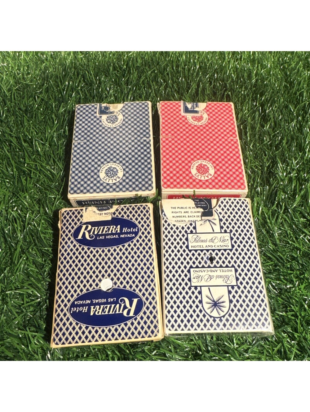 Vtg Las Vegas Casino Playing Cards Lot 4 Decks Ballys Riviera Palmas Del Mar Bee